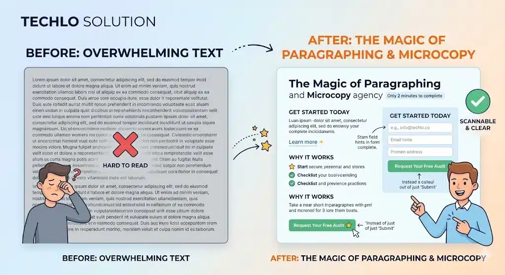 The Magic of Paragraphing and Microcopy